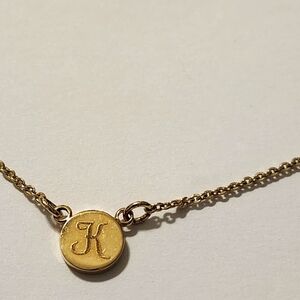 K Initial Gold Toned Necklace Fashion Jewelry